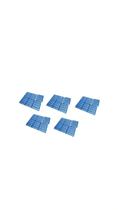 Kit C/5 Pacotes Placas Sanitário Pet Grades De Fixação Expansiva Azul