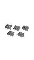 Kit C/5 Pacotes Placas Sanitário Pet Grades De Fixação Expansiva Preto