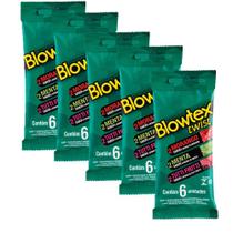 Kit c/ 5 Pacotes Preservativo Blowtex Twist c/ 6 Un Cada