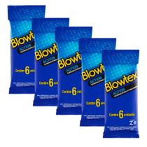 Kit c/ 5 Pacotes Preservativos Blowtex Action c/ 6 Un Cada