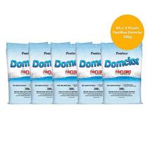 Kit c/ 5 Pastilhas Domclor 200g c/ 90% de Cloro Ativo Kit c/ 5 Pastilhas Domclor 200g c/ 90% de Cloro Ativo