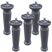 Kit C/ 5 Peças - Pe Para Armario Torre De 20 a 24cm Cinza