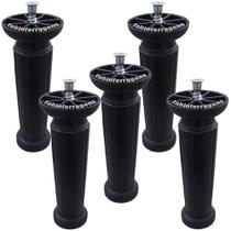 Kit C/ 5 Peças - Pe Para Armario Torre De 20 a 24cm Preto Kit C/ 5 Peças - Pe Para Armario Torre De 20 a 24cm Preto