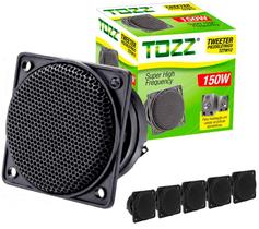 Kit C/5 Peças Tweeter Piezo Elétrico Quadrado 75rms Tozz
