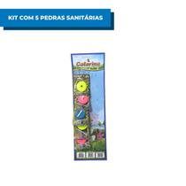 Kit C/5 Pedras Sanitárias Catarina Cheiro Suave Banheiro Detergente Sanitario Cheirinho Vaso