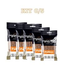 Kit C/5 Petiscos Osso Mastig Palito Bacon 8mmx5" 10Pç