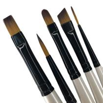 Kit C/ 5 Pinceis Chato Graduate Daler Rowney Importado