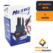 Kit C/ 5 Pincéis Metiq P/ Escrita Em Cartaz Kit Escrita 5