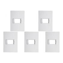 Kit C/5 - Placa Conjunto Modular Ilumi Vivaz 4X2 - 1 Modu...