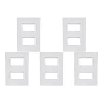 Kit C/5 - Placa Conjunto Modular Ilumi Vivaz 4X2 - 2 Modu... Kit C/5 - Placa Conjunto Modular Ilumi Vivaz 4X2 - 2 Modu...