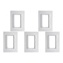 Kit C/5 - Placa Conjunto Modular Ilumi Vivaz 4X2 - 3 Modu...