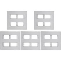 Kit C/5 - Placa Conjunto Modular Ilumi Vivaz 4X4 - 2 Modu...