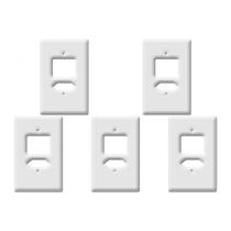 Kit C/5 - Placa Perlex Branca 4X2 (2 Saida+Tomada) 23Pl3It Kit C/5 - Placa Perlex Branca 4X2 (2 Saida+Tomada) 23Pl3It