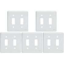 Kit C/5 - Placa Perlex Branca 4X4 (1 Saida+1 Saida) 23Pl11 Kit C/5 - Placa Perlex Branca 4X4 (1 Saida+1 Saida) 23Pl11