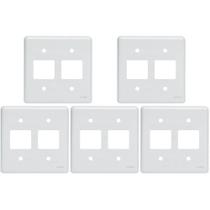 Kit C/5 - Placa Perlex Branca 4X4 (2 Saida+2 Saida) 23Pl22