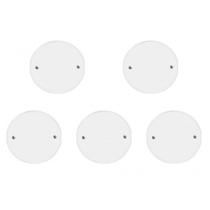 Kit C/5 - Placa Perlex Branca 4X4 (Redonda) 23Pl520