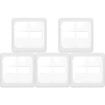 Kit C/5 - Placa Pial Pop Branca 4X4 - 1 Modulo+1 Modulo L...