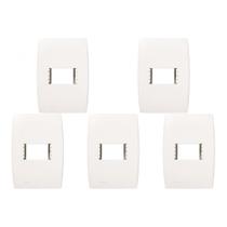 Kit C/5 - Placa Soprano Ilus 4X2 (1 Modulo Horizontal) 5T. Kit C/5 - Placa Soprano Ilus 4X2 (1 Modulo Horizontal) 5T.