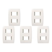 Kit C/5 - Placa Soprano Ilus 4X2 (2 Modulo Distanciada) 5...