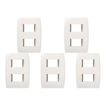 Kit C/5 - Placa Soprano Ilus 4X2 (2 Modulo Distanciada) 5.
