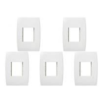 Kit C/5 - Placa Soprano Ilus 4X2 (2 Modulos Horizontal) ...