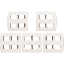 Kit C/5 - Placa Soprano Ilus 4X4 (4 Modulos Horizontal) 5... Kit C/5 - Placa Soprano Ilus 4X4 (4 Modulos Horizontal) 5...