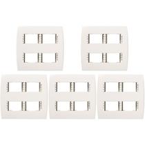 Kit C/5 - Placa Soprano Ilus 4X4 (4 Modulos Horizontal) ...