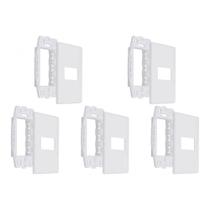 Kit C/5 - Placa Steck Linha Stella Branca 4X2 - 1 Modulo ...