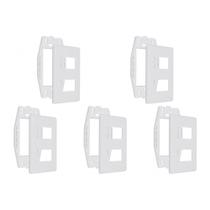 Kit C/5 - Placa Steck Linha Stella Branca 4X2 - 2 Modulos... Kit C/5 - Placa Steck Linha Stella Branca 4X2 - 2 Modulos...