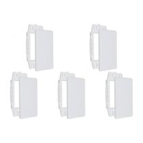 Kit C/5 - Placa Steck Linha Stella Branca 4X2 - Cega Com ... Kit C/5 - Placa Steck Linha Stella Branca 4X2 - Cega Com ...