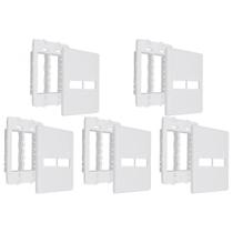 Kit C/5 - Placa Steck Linha Stella Branca 4X4 - 1 Modulo ...