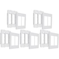 Kit C/5 - Placa Steck Linha Stella Branca 4X4 - 3 Modulos... Kit C/5 - Placa Steck Linha Stella Branca 4X4 - 3 Modulos...