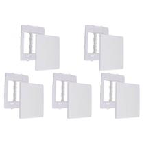 Kit C/5 - Placa Steck Linha Stella Branca 4X4 - Cega Com ... Kit C/5 - Placa Steck Linha Stella Branca 4X4 - Cega Com ...