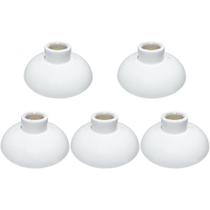 Kit C/5 - Plafonier Pvc Perlex Branco Redondo Soquete Por... Kit C/5 - Plafonier Pvc Perlex Branco Redondo Soquete Por...