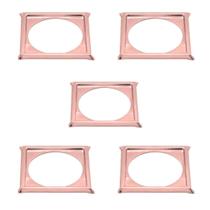 Kit C/ 5 Porta Grelha Caixilho Ralo Click 10x10 Inox Rose