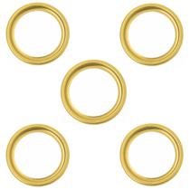 Kit C/5 Porta Grelha Ralo Redondo 15x15 Suporte Inox Dourado