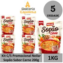 Kit C/5 Promocional Neilar Sopão Sabor Carne 200g Kit C/5 Promocional Neilar Sopão Sabor Carne 200g