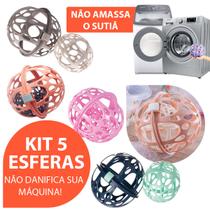 Kit c/ 5 Protetor Lava Sutiã E Roupas Finas Em Máquina De Lavar Plasútil