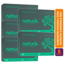 Kit c/ 5 Sabonete Vegano Natural com extrato Camomila 80g - Orgânico Natural