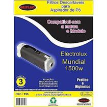 Kit c/5 Sacos Descartáveis Aspirador Electrolux Mundial 1500W/1200W Z110/Z327