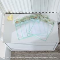 Kit c/ 5 Saquinhos Maternidade em Tule com zíper e viés Diversas Estampas + Tags Bordados - Coleção Safari