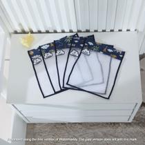 Kit c/ 5 Saquinhos Maternidade em Tule com zíper e viés Diversas Estampas + Tags Bordados - Coleção Safari