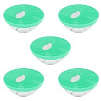 Kit C/5 Tigelas Preparo Com Tampa Sempre 1 L Atacado Nadir