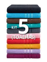 Kit C/5 Toalha Banho Sortidas Macia Barata 65X130Cm 3 Barras Kit C/5 Toalha Banho Sortidas Macia Barata 65X130Cm 3 Barras