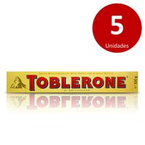 Kit c/5 Toblerone Chocolate Nougat de Mel e Amêndoas 100g