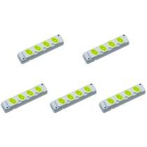 Kit C/5 - Tomada Barra Fiolux 2P+T. 20A. Quadrupla Cinza/... Kit C/5 - Tomada Barra Fiolux 2P+T. 20A. Quadrupla Cinza/...