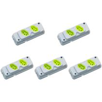 Kit C/5 - Tomada Barra Fiolux Dupla 20A 2 Polos+Terra C...