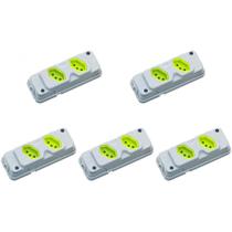 Kit C/5 - Tomada Barra Fiolux Dupla 20A 2 Polos+Terra C... Kit C/5 - Tomada Barra Fiolux Dupla 20A 2 Polos+Terra C...