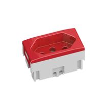 Kit c/ 5 Tomada Vermelha Sleek 2P+T 20A 250V 15918 Margirius - PA015918 Kit c/ 5 Tomada Vermelha Sleek 2P+T 20A 250V 15918 Margirius - PA015918