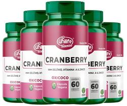KIT C/5 Un. Cranberry Com Selênio + Vit A E Zinco 500mg 60 Caps